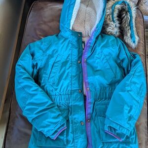 Kids Expedition Waterproof Winter Down Parka. Teal. 14.